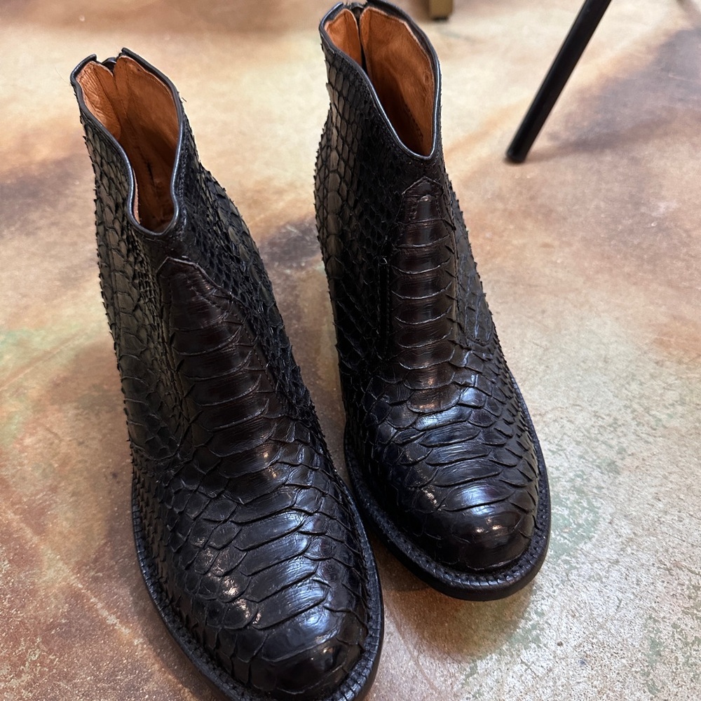 Lucchese Shoes | Lucchese Python Ankle Boots | Co… - image 5